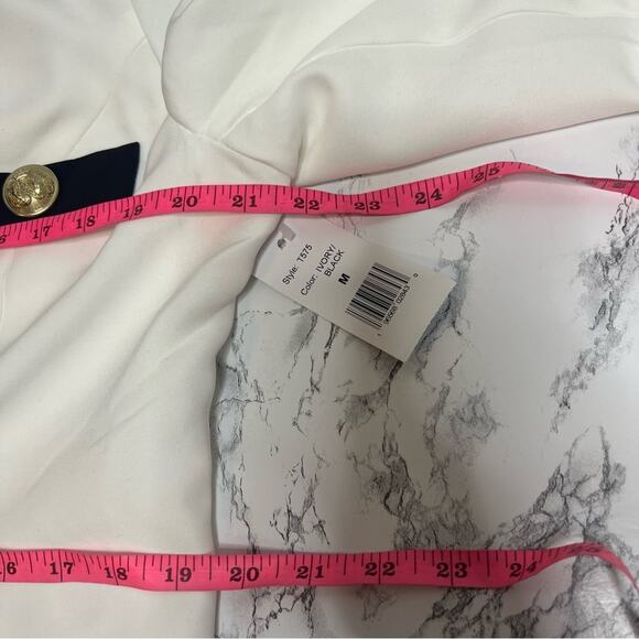 NWT Alexia admor emele blazer ivory black Sz m - Picture 7 of 9